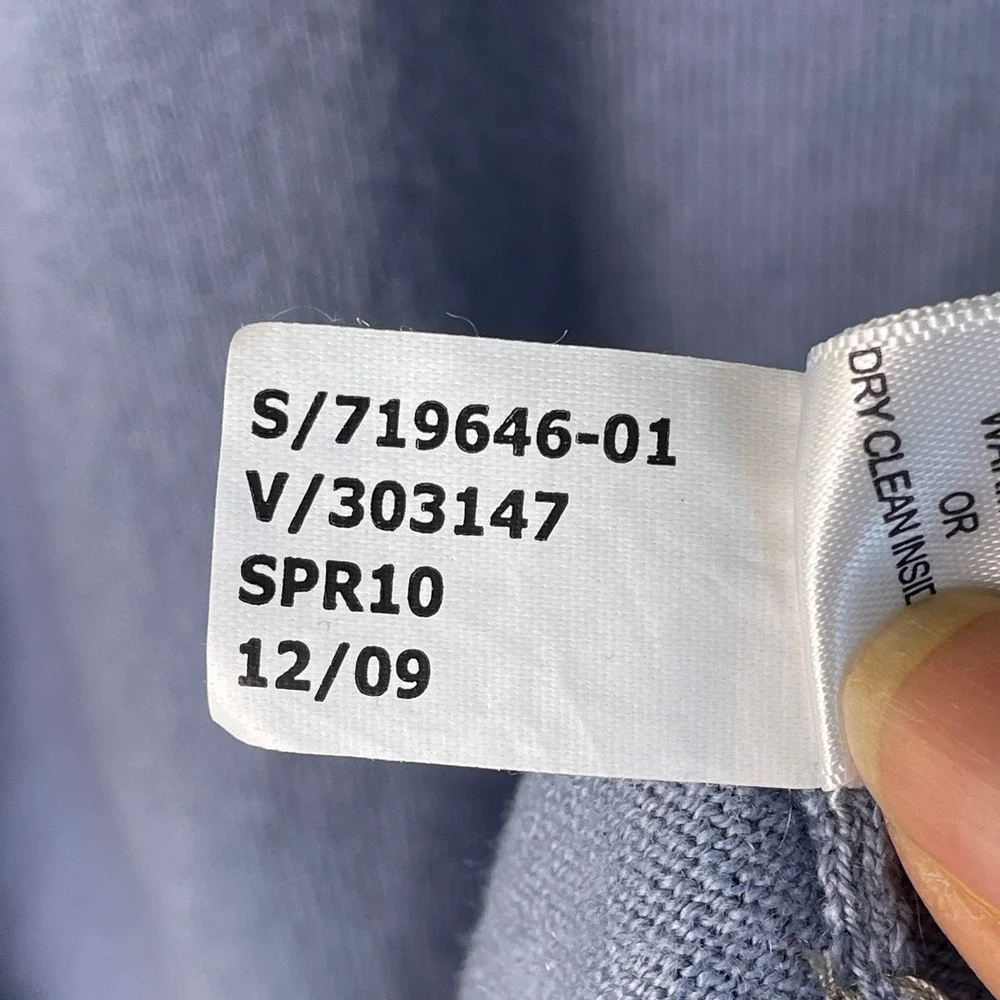 Banana Republic Sweater Mens Large Blue Mock Neck Cotton Cashmere Y2K 719646-01